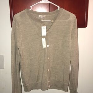 Grey Gap cardigan, 100% Extra Fine Merino Wool